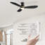 Ventilateur de plafond encastré à DEL à 3 pales 52 po avec lumière-14349569