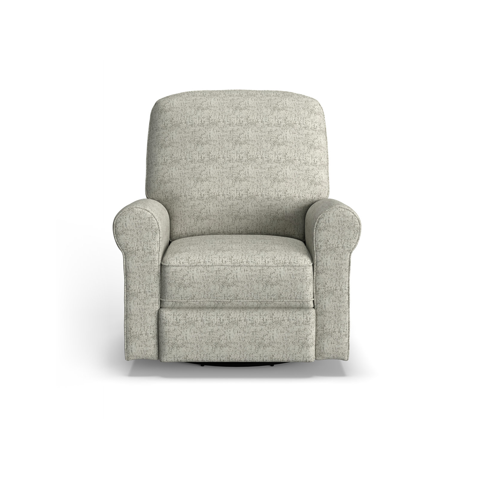 Anastasia Upholstered Swivel Reclining Glider, Malibu White Pepper Performance Chenille