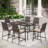 Rectangular Outdoor Bar Table With Umbrella Hole , 67'' in. W 35'' in. D-1339497675
