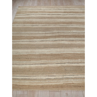 Oslo hand-knotted Ghazni Wool Ivory/Brown Area Rug