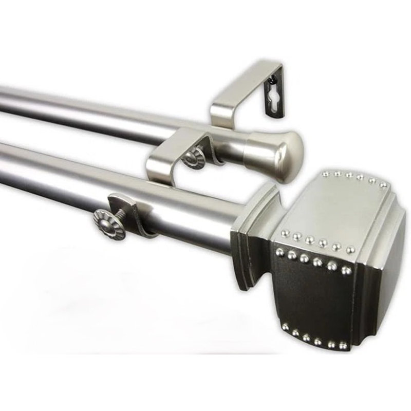 Brock 1" Curtain Rod, Bronze, 28" - 48"