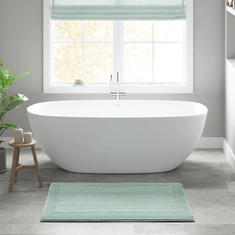 Tapis pour salle de bain 100% coton 17 x 24 po réversible 3000 g / m² - Conception supérieure confortable et dense