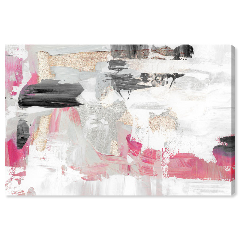 «Abstract Neon Rose Dream», impression sur toile tendue, H 36 po x l 54 po x P 1,5 po