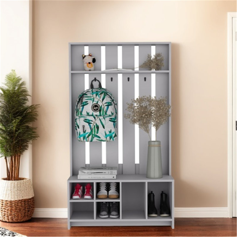 Arbre d'entrée polyvalent avec rangement abondant et design élégant pour les entrées