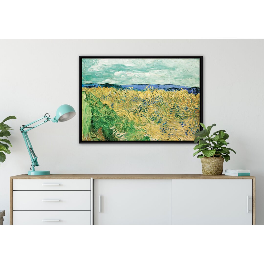 Gerahmtes Leinwandbild Weizenfeld mit Kornblumen von Vincent Van Gogh