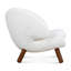 Chaise Pelican Sherpa - Blanc nuage / noyer