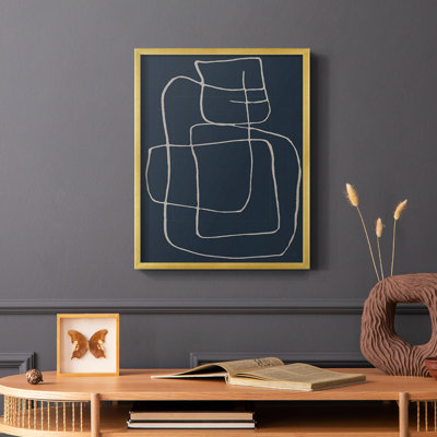 Shapes and Night Sky II Framed Print - Solid Wood