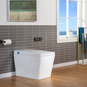 Smart Bidet Toilet With Auto Open/Close,Foot-Kick feature,Stainless Steels Nozzle,Pulse/Child Wash
