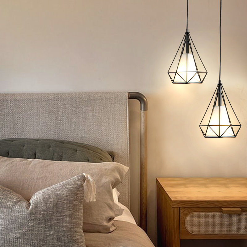 Luminaire suspendu conique à 2 lumières