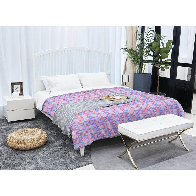 Édredon réversible simple Katelyn Elizabeth Shiba Inu, Édredon simple TG, Rose / bleu