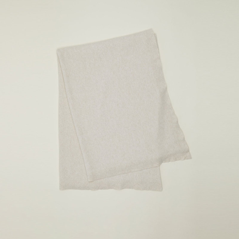 Simple Throw Blanket, 95" L x 65" W, Ivory