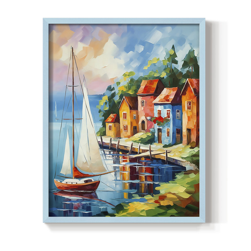 «NAUTICAL Series DLVI», H 11 po x l 9 po, Bleu