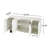 62.9" MDF Sideboard White (4-Door)