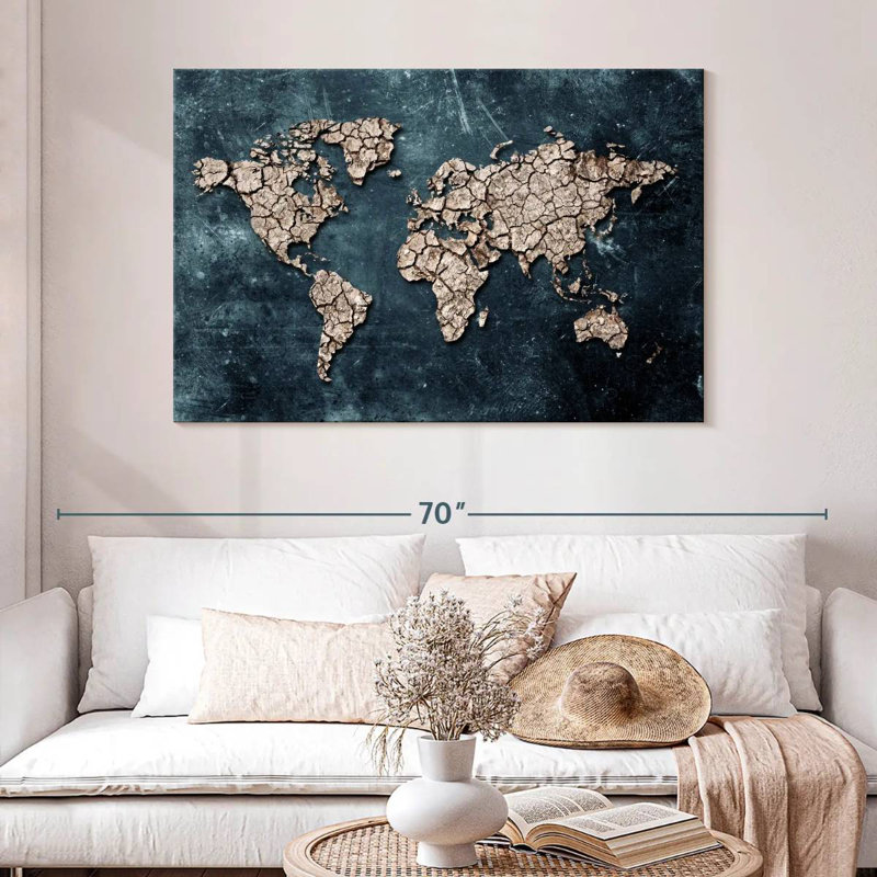 Carte du monde Aliaz, H 32 po x l 48 po