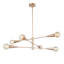 Lustre linéaire moderne à 6 lumières Adalgiso
