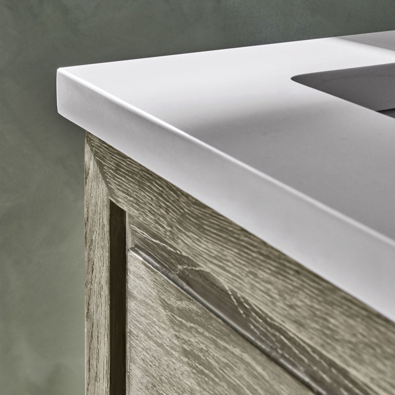 Wyndale Vanity And Quartz Stone Vanity Top, Brushed Pewter, Eternal Marquina, Dark Burnt Oak