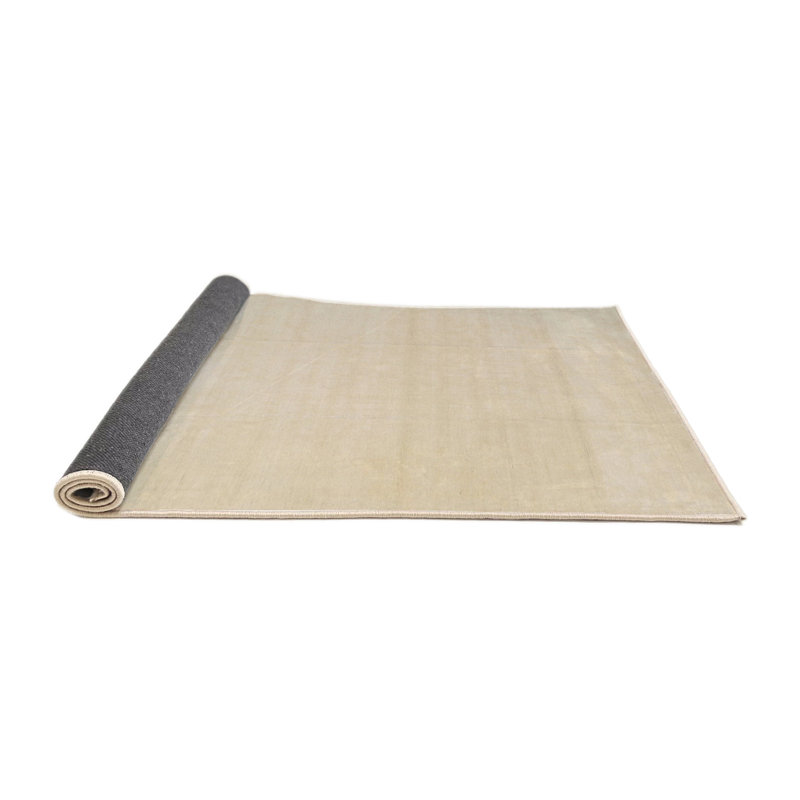 Tapis beige contemporain, Rond 8 pi