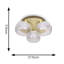 Couvertier Glass LED Flush Mount-104957236-104957239