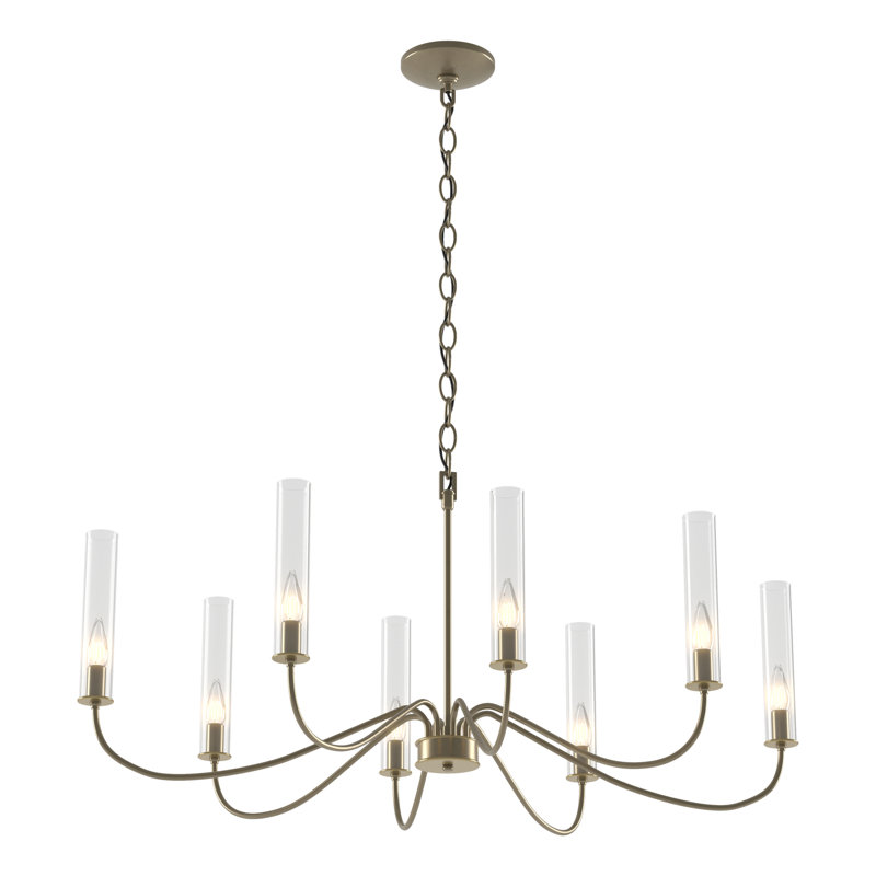 Lustre traditionnel / classique à 8 lumières de style bougie Grace, Or doux