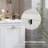 Tilt-Out Laundry Sorter Bathroom Cabinet, White
