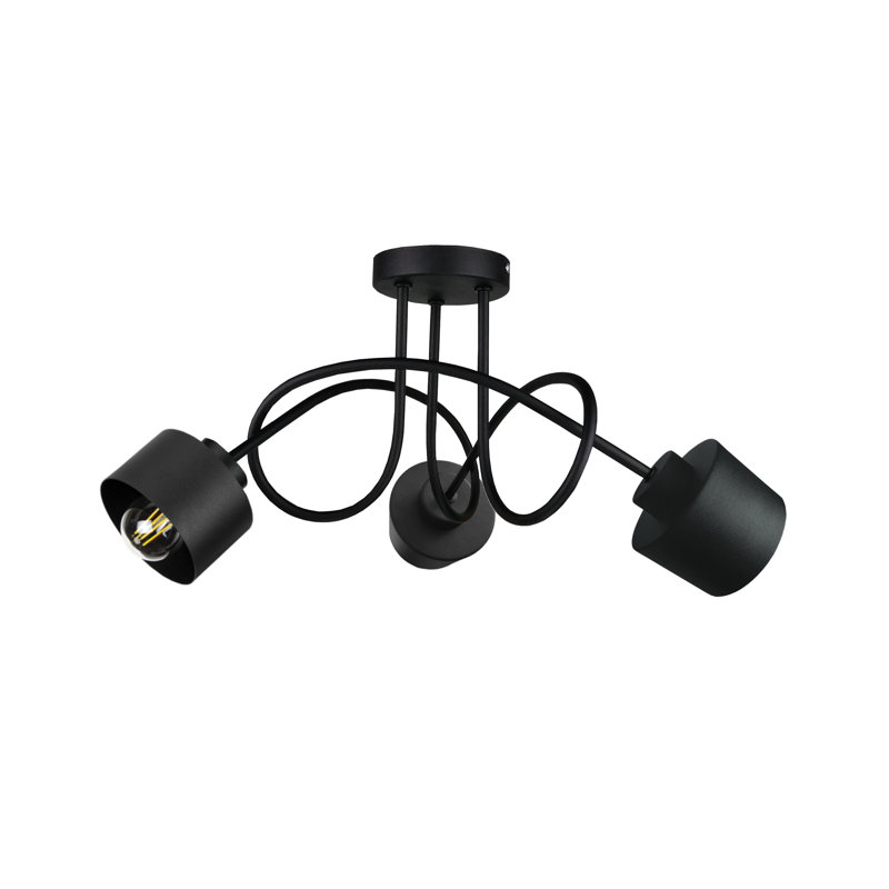 Barnaton Flush Mount, Black, Black