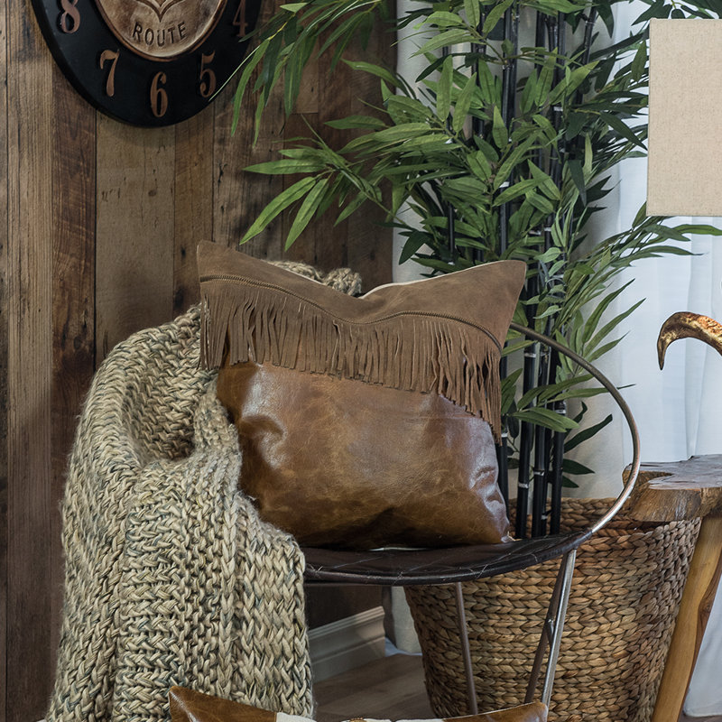 Coussin en cuir Morford