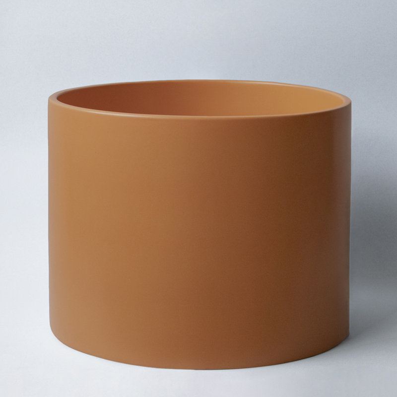 Monstruosus Model One Ceramic Planter, 12.5" H x 16.5" W x 16.5" D, Paprika