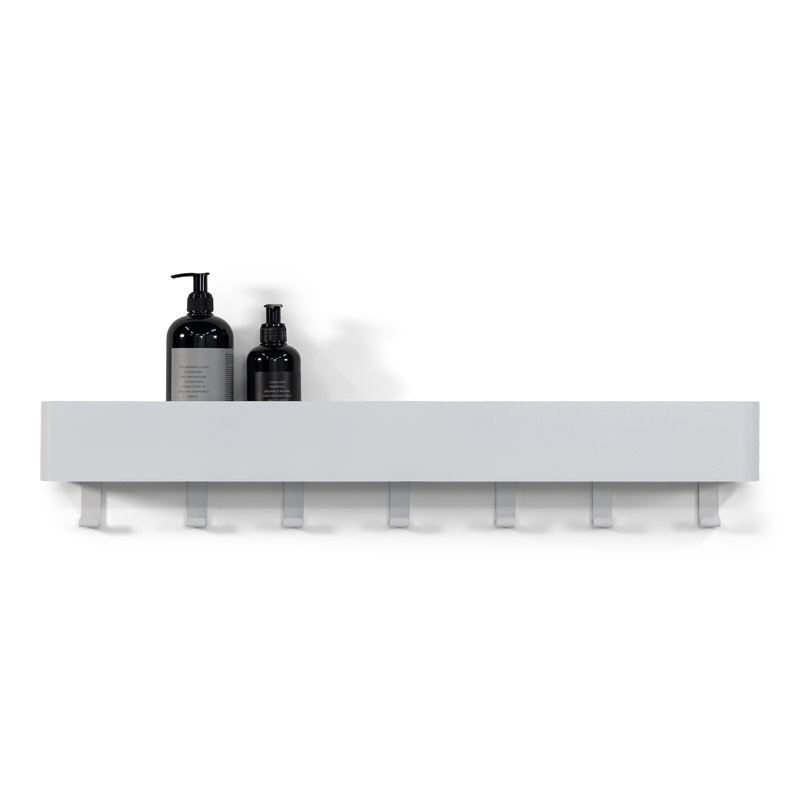 MULTI Steel Wall 7 - Hook Wall Mounted Coat Rack, White