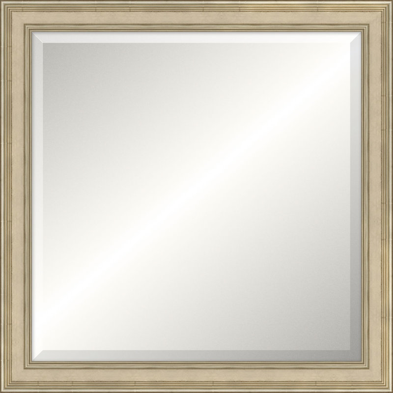 Newbury Solid Wood Beveled Mirror, Square, 26" x 26"