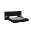 Très grand lit plateforme tapissier hydraulique en velours avec 2 tablettes, 2 lampes de lecture et port USB, noir-265425224