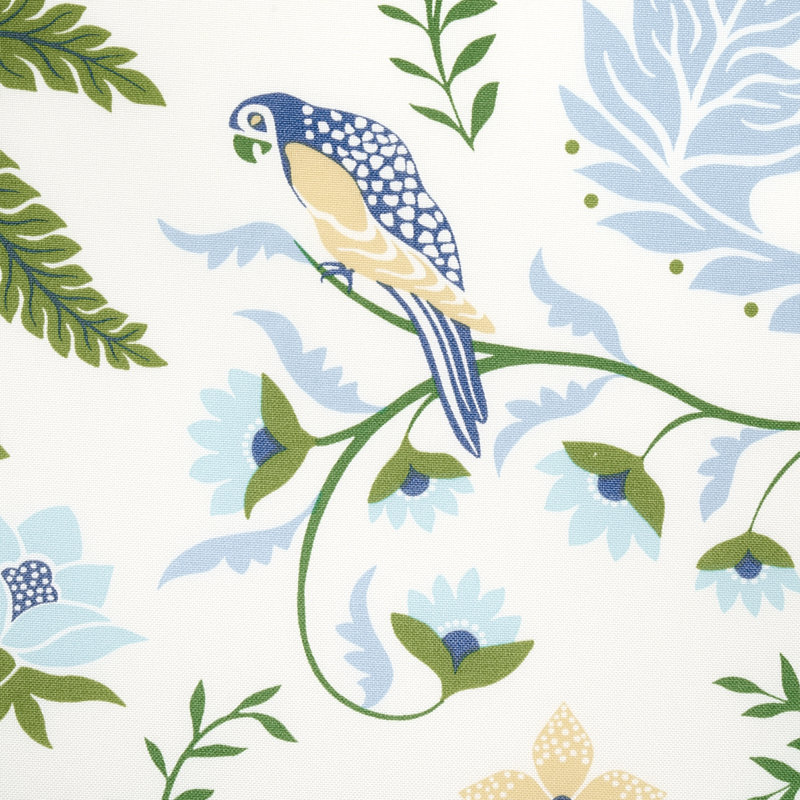 Island Palm Indoor/Outdoor Fabric, Blue/Green