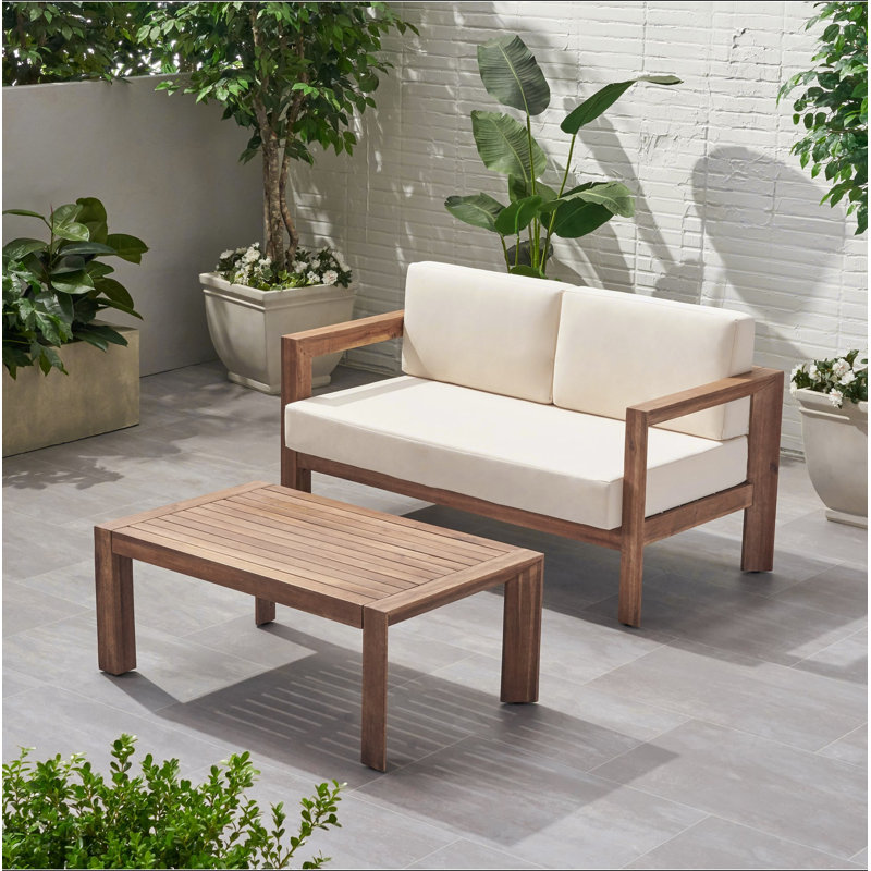 GENSER LOVESEAT & COFFEE TABLE
