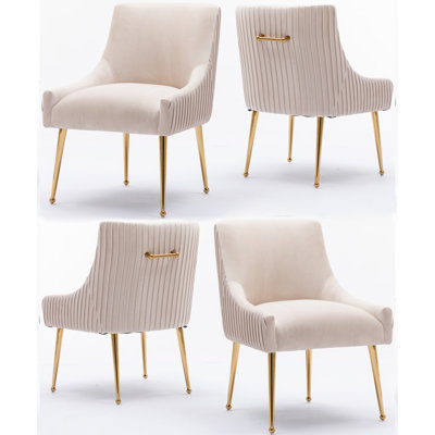Chaise d'appoint en velours Baudel
