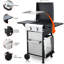 Barbecue d'extérieur avec 2 barbecues au propane, SS, 24 600 BTU, grilles de cuisson en émail, table d'appoint pliable et barbecue suspendu, table grillagée, pour chalet