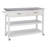 Stainless Steel Table Top White Kicthen Cart With Two Drawers