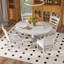 Ensemble de salle à manger 5 pièces avec table ronde extensible et 4 chaises à dossier échelle-826981322-826981334-826981333