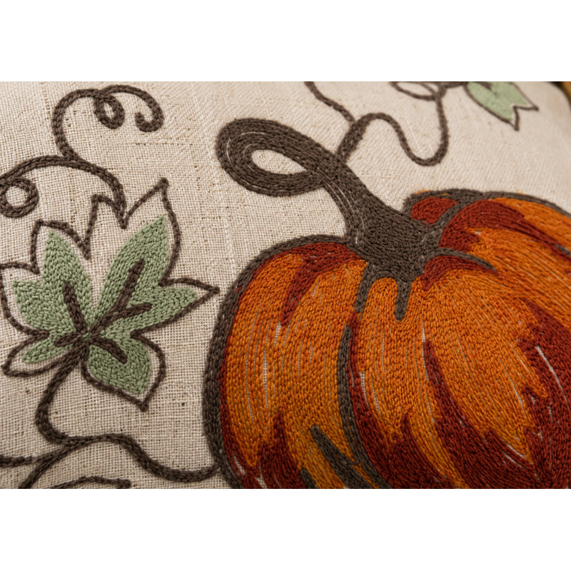 Embroidered Throw Pillow