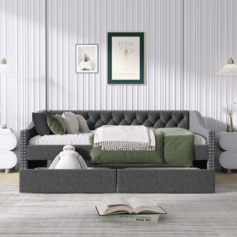 Upholstered Daybed, Gray