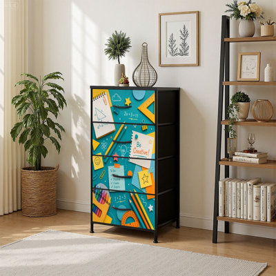 Commode de rangement verticale 4 tiroirs