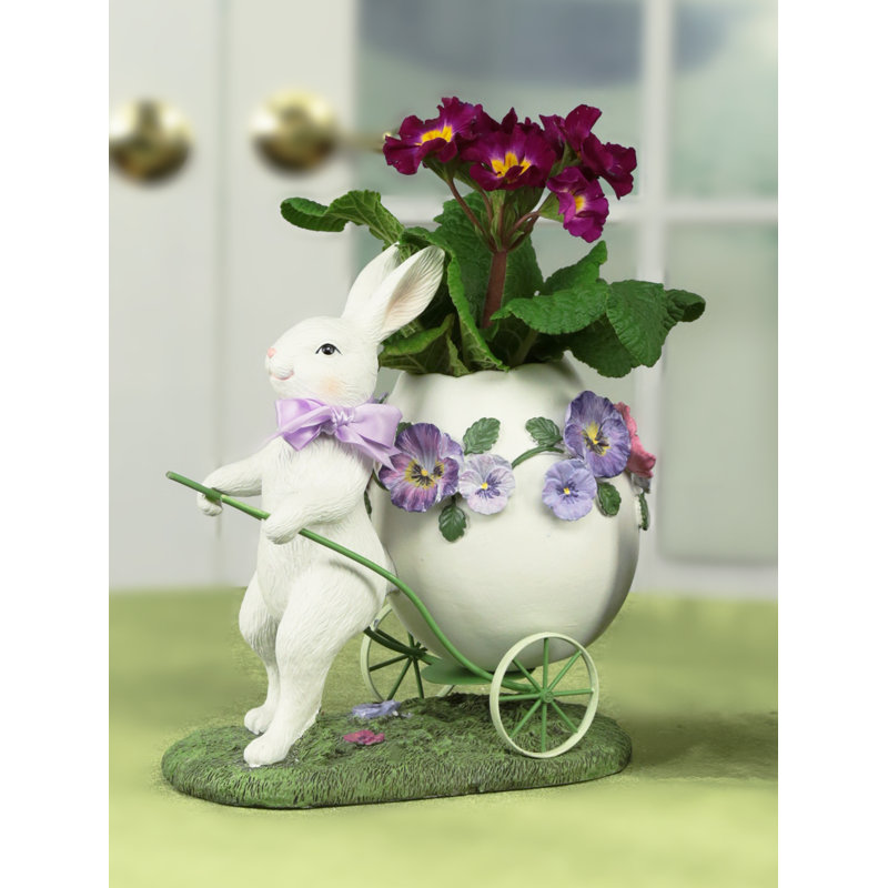 Lapin avec chariot à œufs - 9,5 po