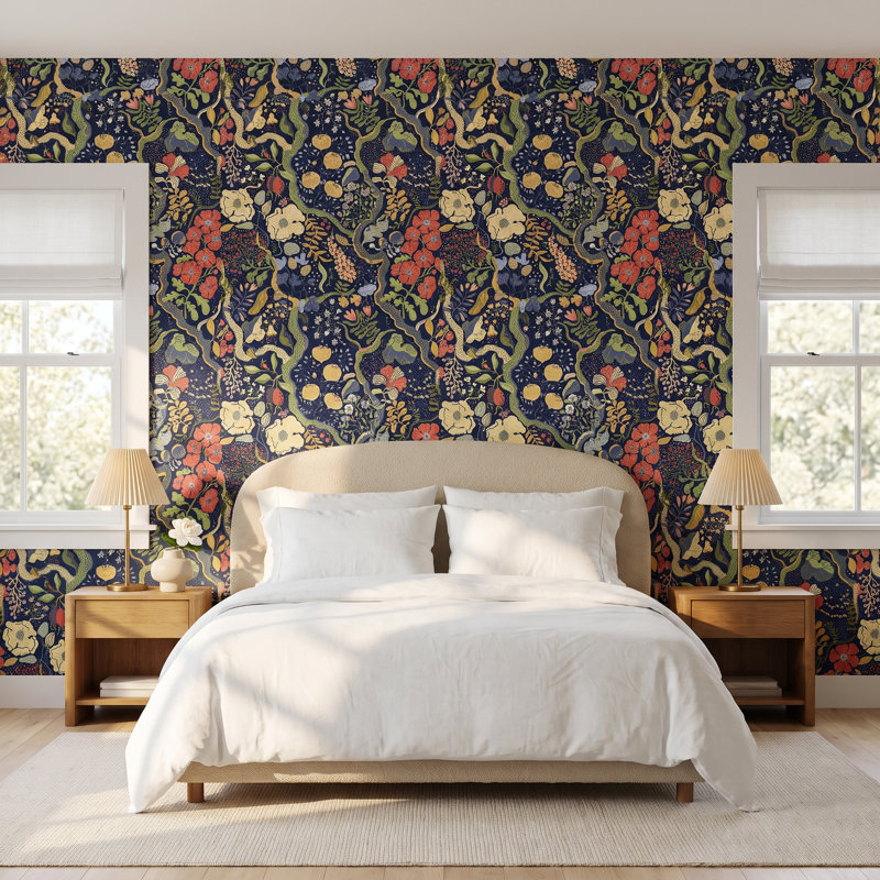 Floral Roll, Blue