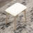 Contemporary Gold Vanity - With Stool, Mirror And Storage Feature Modern Stool , Wood Frame With Drawer For Photography-606378709