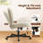 23.2" Wide Seat Mid-Back Leisure Height Adjustable Armless Office Chair Criss Cross Chair with Wheels