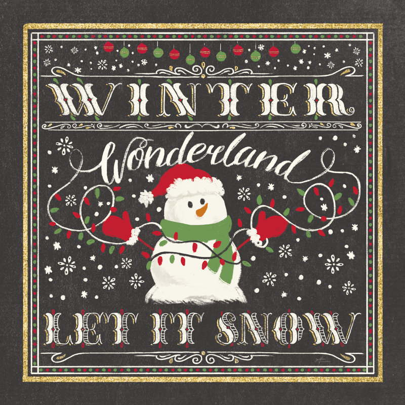 Winter Wonderland III-Let It Snow by Janelle Penner - Wrapped Canvas Print, 30cm H x 30cm W x 3.8cm D