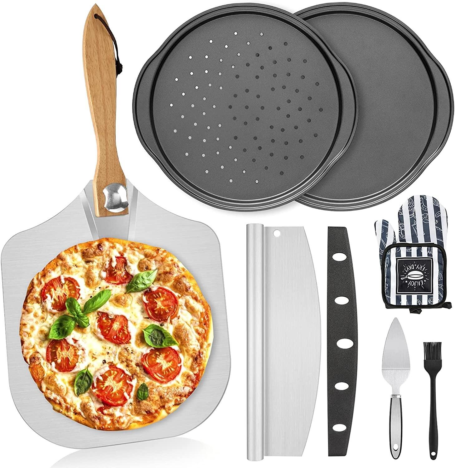 Buy Sliding Pizza Peel, Pizza Peel, Pizza Turning Peel, Non-Stick, Wooden  Pizza Peel That Transfers Pizza Perfectly, Pizza Paddle with Handle,  Dishwasher Safe Pizza Peel for Indoor Outdoor Ovens Use Online at