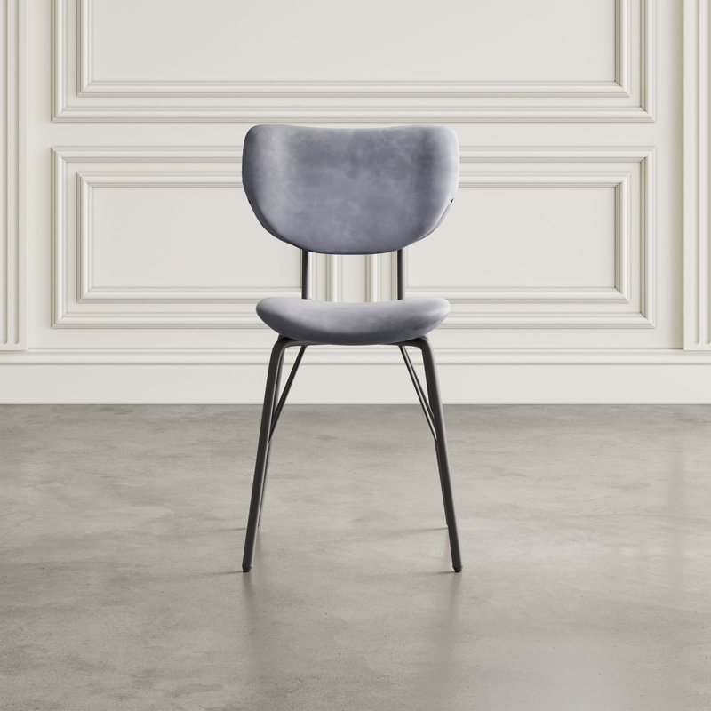 Dawlish 18 " H Faux Leather Upholstered Side Chair, Gray