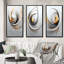 Sublime liquide minimal en or blanc argenté II - formes abstraites, ensemble de 3 pièces-1158753969-1158753980