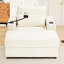 Fauteuil beige multifonctionnel, siège mobile supplémentaire, porte-gobelets et porte-gobelets, fauteuil solution petit espace pour le salon, avec compartiment caché, commodité-119007694
