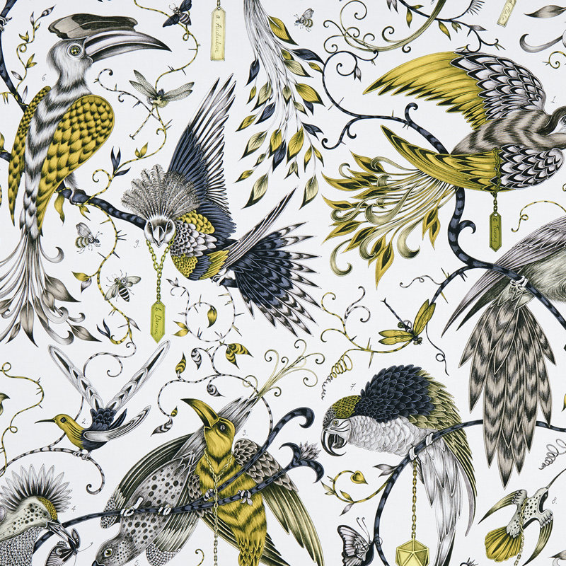 Animalia Audubon Fabric, Gold