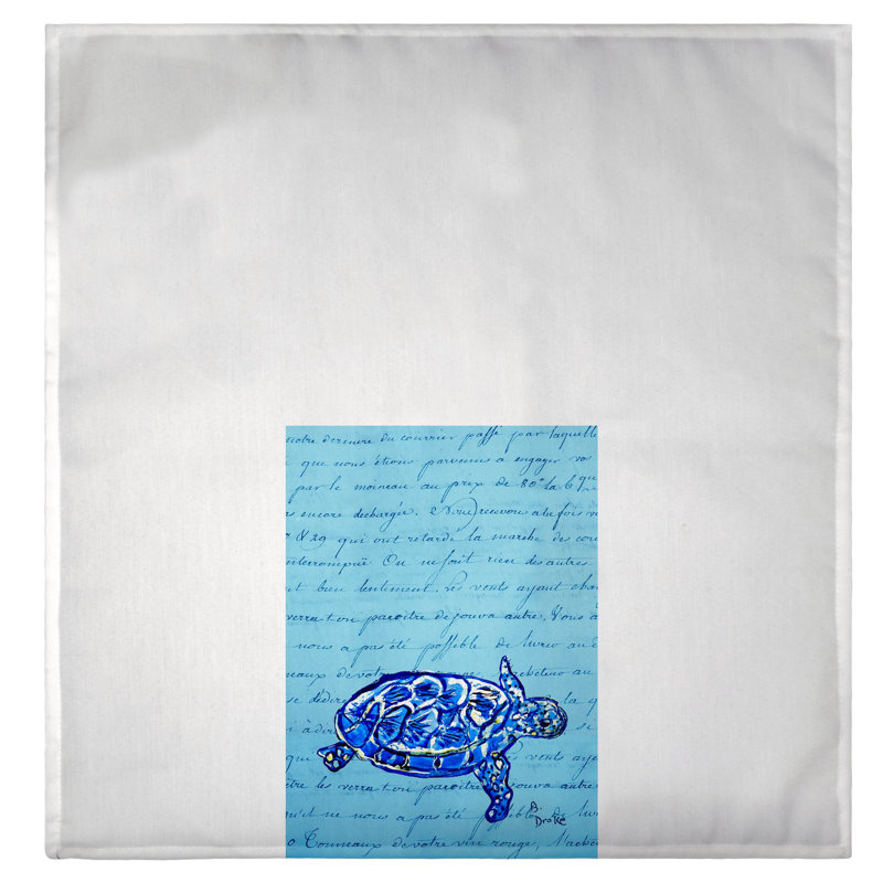 Serviette de main sea turtle script Bevers
